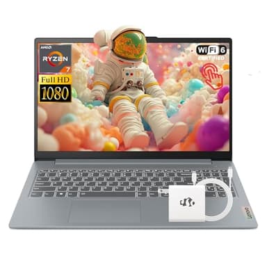 Lenovo IdeaPad Slim 3 15.6" FHD Touchscreen Laptop, AMD Ryzen 7 5825U(8-Core up to 4.50 GHz), 16GB RAM 512GB SSD, Wi-Fi 6, Privacy Webcam, Numeric Keypad, Win 11, W/Accessory, for Business and Gaming