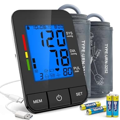 Automatic Upper Arm Blood Pressure Monitor for Home Use with 9-17in & 13-21in L/XL/Extra Large Cuff, FSA&HSA Eligible, Accurate Portable Fit Big Arms BP Machine