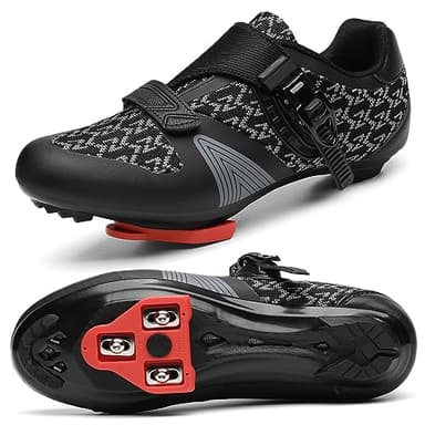Unisex Cycling Shoes for Men Women Compatible with Peloton Bike Shoes with Delta Cleats for Road Biking Indoor Outdoor Pedal Black
