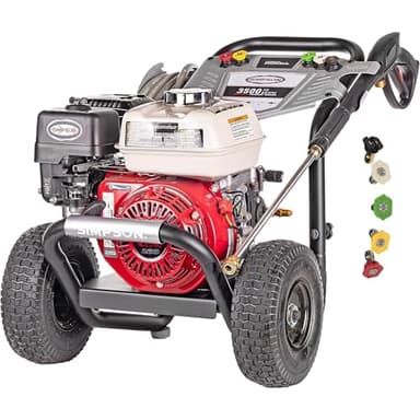 Simpson 3500 PSI Gas Pressure Washer, 2.5 GPM Commercial Power Washer, Honda Engine, Cold Water, 25' Hose, PowerShot, 49-State Compliant (PS3228)