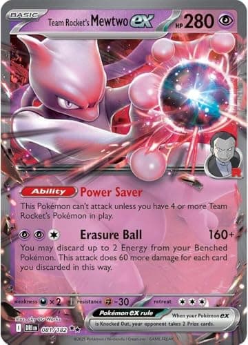 Pokemon - Team Rocket's Mewtwo ex - 081/182 - Destined Rivals - Double Rare - Single Card