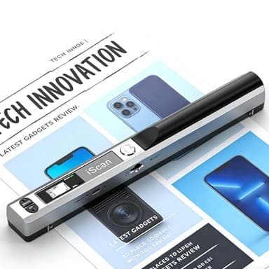 Portable Document Scanner, Receipt Scanners for Computers Laptop, Photo Scanners for Old Pictures to Digital Fast, JPG/PDF Format 900DPI Scan, 16G SD Card