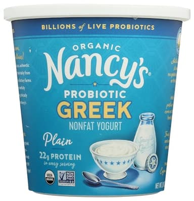 Nancys Yogurt, Yorcurt Greek Non Fat Plain Organic, 24 Ounce