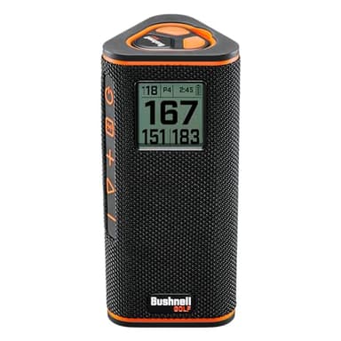 Bushnell Golf Wingman View Golf Speaker with GPS Audible & Visual Distances, Hazard Detection, Remote Control, Magnetic Cart Mount
