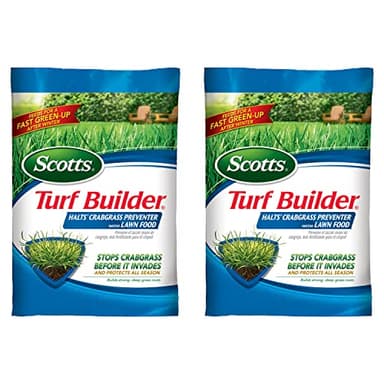 Scotts Turf Builder Halts Crabgrass Preventer with Lawn Food - Pre-Emergent Weed Killer, Lawn Fertilizer, 15,000 sq. ft., 40.05 lbs. (2-Pack)