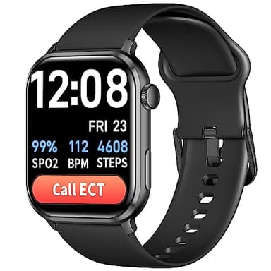 COCO BT2-X 2026 Smartwatch for Seniors, Men & Women, Enhanced Fall Detection, Emergency PERS, Heart Rate, Blood Oxygen, Medication Reminder, AI Voice Assistant, Bluetooth Calling (Black)