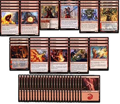 Red Burn Deck - Very Powerful - Modern Legal - Custom Built - Magic The Gathering - MTG - 60 Card!