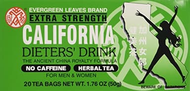 1 BOX CALIFORNIA DIETERS' DRINK EXTRA STRENGTH TEA 1.76 OZ