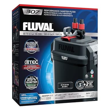 Fluval 307 Perfomance Canister Filter - for Aquariums Up to 70 Gallons - Aquarium Canister Filter