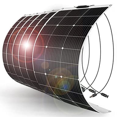 DOKIO 600W (6×100W) Flexible Solar Panels 18V 9BB Monocrystalline for 12V Battery Charging, Semi-Flexible ETFE with MC4, Series or Parallel Expansion for RV Boat Van Camper Trailer Off-Grid Power