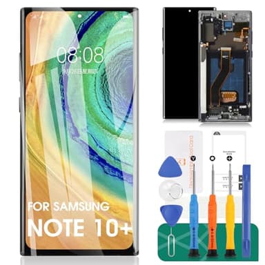 TFT for Samsung Note 10 Plus LCD Screen Replacement for Samsung Galaxy Note 10 Plus LCD Display for Galaxy SM-N975F, SM-N975U LCD Touch Screen Digitizer Assembly Repair Kits with Frame (Black)
