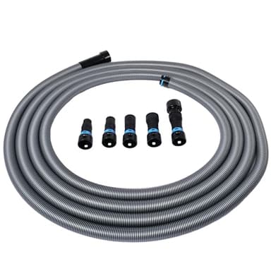 Cen-Tec Systems 94731 Quick Click 30 Ft. Hose for Home and Shop Vacuums with Expanded Multi-Brand Power Tool Adapter Set for Dust Collection