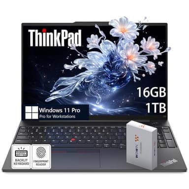 Lenovo ThinkPad E16 Business Laptop w/Backlit Keyboard | Intel i5-1335U (> i7-1265U) | 16GB RAM | 1TB (512GB SSD+500GB External) | 16" WUXGA Anti-Glare Display | Fingerprint Reader | Windows 11 Pro