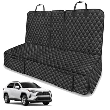 TAUYANG Dog Car Seat Cover for Back Seat Compatible with Toyota RAV4 RAV-4 Tacoma CHR 2000-2025 2026 Accessories, Waterproof & Non-Slip Car Pet Bench Rear Seat Covers