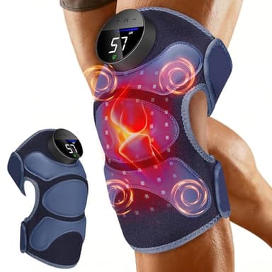 RELEXNOW Upgraded 2.0 Red Light Therapy Knee Brace - Knee Massager with 4 Vibration Areas, Cordless Controller, Near Infrared Red Light Therapy Heated Device for Knee Elbow Shoulder