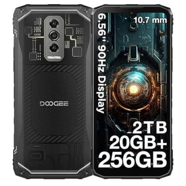 DOOGEE Blade 10 Ultra 10.7mm Octa-Core Rugged Smartphone, 20GB RAM+256GB ROM Rugged Phone Unlocked, 6.56'' 90Hz Display, 50MP Camera, IP68/IP69K Waterproof Phones, Face ID/NFC/GPS/OTG