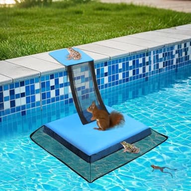 Weallere Animal Saving Escape Ramp, Animals Saver for Swimming Pool Critter, Rescue for Toads, Lizards, Ducks, Snakes, Chipmunk, Mice, Blue