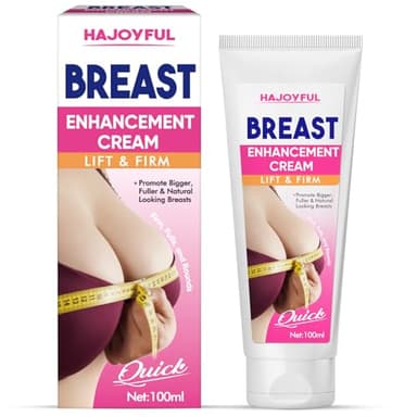 Hajoyful Breast Enhancement Cream-Fast Acting Formula for Breast Growth Lifting & Firming, Non-Greasy Cream for Visibly Fuller & Firmer Bust Line, Easy-to-Apply