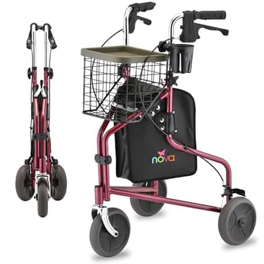 Traveler Rollator Adjustable Height/Folding Aluminum 33 to 37-1/4 Inch Handle Height 4900RD