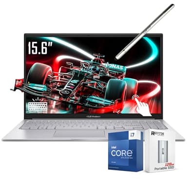ASUS Vivobook 15 Business Laptop, 15.6" FHD Touchscreen Display, Intel 10-Core i7-1355U(5GHz), Backlit Keyboard, Wi-Fi 6E, SonicMaster, Numeric Keypad, Silver, Windows 11 Home(16GB RAM | 1TB SSD)
