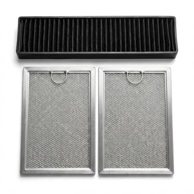 OEM Quality Microwave Charcoal&Grease Filter Set Filter for GE JVM7195SK6SS,PNM9216SK5SS, JVM7195EK5ES,JNM7196DK5BB, JVM7195DK5WW,JNM7196SK6SS