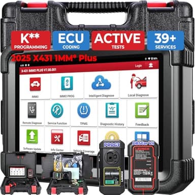 Launch Scanner X431 1MM* Plus Car Tool with X-PROG3 (Valued $800), Engine/Gearbox ECU Clé, All-in-One Diagnostic Tool, ECU Coding as PAD, 39+ Services, All-System Scan, 2-Year Update, Black, Android