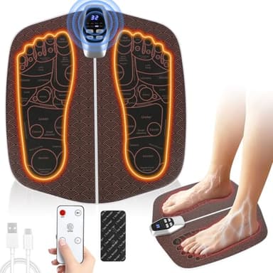 SNUYUERS Transcutaneous Electrical Nerve Stimulator for Pain Relief, EMS Foot Stimulator for Increase Blood Flow Circulation,Temporarily Reduce Lower Extremity Pain.Gifts for Friends and Parents.