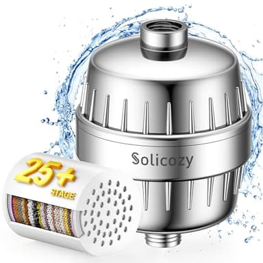 Chlorine Buster ! 25+ Stage High Output Shower Filter for Shower Heads – Softens Water Filter Removes 99% of Impurities – Improves Skin, Hair, Nails – Reduces Dry Itchy Skin, Dandruff