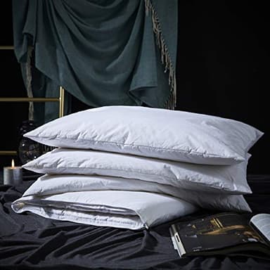 Three Geese Adjustable Layer Goose Feather Pillow,Assemblable Bed Pillow,100% Soft Cotton Cover,Good for Side and Back Stomach Sleeper,King Size,Packaging Include 1 Pillow.