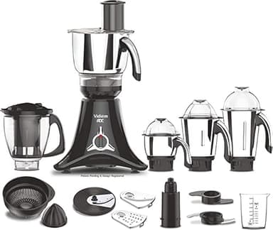 Vidiem ADC All Day Companion Mixer Grinder and Food Processor, slicing, grating, citrus juicing, chopping & kneading 750W 5 Jars Free Service Kit included with UL certified motor110 Volts