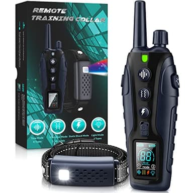 Shock Collar for Dogs - 4500FT Dog Training Collar with Remote, Waterproof e Collar with Flashlight, 4 Training Modes, Keypad Lock, Rechargeable Dog Shock Collar for Small Medium Large Dogs