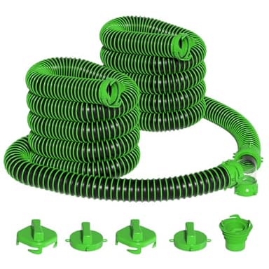 AVERONR 40FT Extra Long RV Sewer Hose Kit - 20FT + 20FT Connectable Heavy Duty TPE Waste Hose with Clear Wye Connector Fitting & 4-in-1 Adapter for RV Camper Trailer (40 FT)
