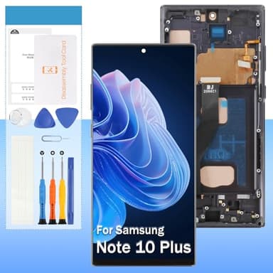 Incell for Samsung Galaxy Note 10 Plus Screen Replacement SM-N975 SM-N976 6.8" LCD Display Touch Digitizer Assembly with Black Frame(Not Fingerprint)