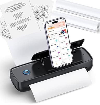 Aixiqee Inkless Portable Printer Wireless for Travel, 8.5" X 11" US Letter &Legal, Compatible with iOS, Bluetooth & USB, Thermal Paper Support A4&A5, Lightweight Wireless Printer for Home
