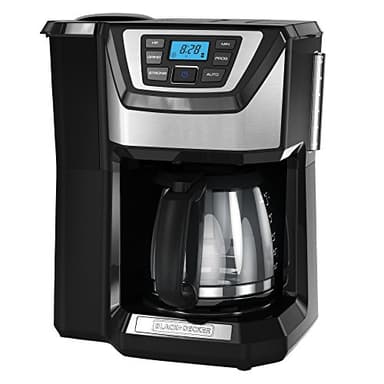 Black and Decker BLACK+DECKER 12-Cup Mill and Brew Coffeemaker, Black, CM5000B