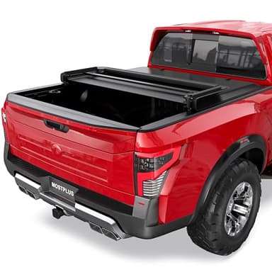 MOSTPLUS 5FT Tri Fold Soft Folding Truck Bed Tonneau Cover Compatible with Nissan Frontier 2005-2025 2026 Fleetside/Suzuki Equator 2009-2014 On Top 60Inch