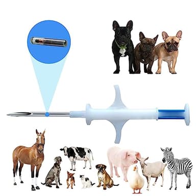 Manruta Microchip for Dogs and Cats 20 Pack Animal Identification Syringe Preload ISO 11784/11785 FDX-B Universal Standard for Pets Horse Cow Pig Management(2.12X12mm Microchip)