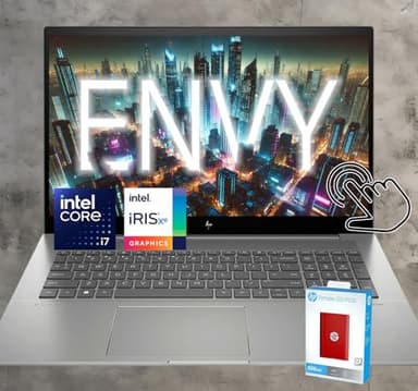 HP Envy 17.3 FHD Touchscreen Laptop | Intel Core i7-13700H | 64GB RAM | 1.5TB SSD (1TB PCIe withHP P500 512GB Portable SSD) | Intel Iris Xe Graphics | Backlit KB | B&O Audio | WiFi 6 | Win 11 Pro
