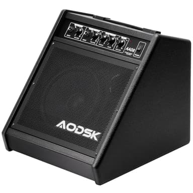AODSK 30W Professional Electronic Drum Amplifier | Dual Speakers (8" Woofer + 2" Tweeter) | Compatible with Keyboard/Bass/Synthesizer | AUX Input + Recording Output | Treble/Mid Control (UAA-08)