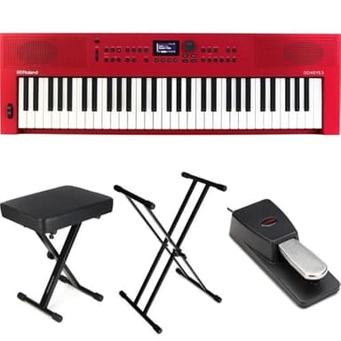 Roland GO:KEYS 3 Keyboard Essentials Bundle - Red
