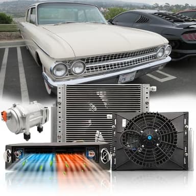 12V 12000 BTU Under Dash Air Conditioner with Heating, Universal 12 Volt A/C Kit System, Electric 12V DC Underdash AC Unit Quiet, Fast Cooling for Classica Car, Automotive, Truck, ATV, Pickup,Tractor
