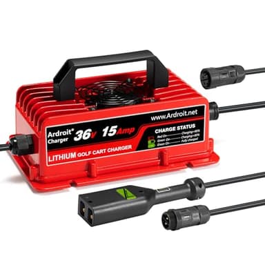 36V Lithium Battery Charger, 43.8V 15A Fast Charging for Golf Cart, IP67 Waterproof, 36 Volt 15 Amp Lithium Charger, Fully Automatic Smart Charging