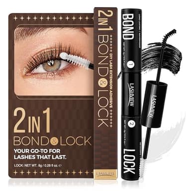 LASHVIEW Lash Bond and Seal Cluster Lash Glue for Sensitive Eyes, Super Strong Hold 7Day+ DIY Lash Extension Glue, Waterproof, Latex Free