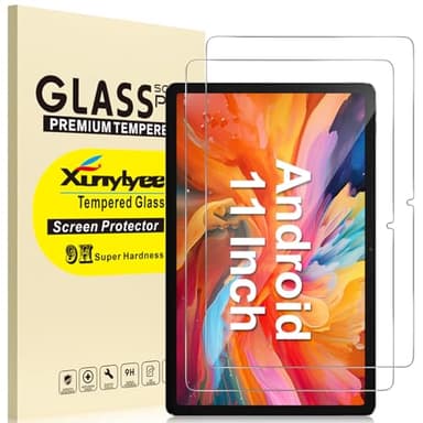 XunyLyee 11 Inch Android 16 15 14 Tablet Screen Protector for ApoloMedia EP1095T Android Upgraded Tablet 11'' Tempered Glass Film 2025, 9H Hardness, Anti-Scratch [9.84'' x 6.37'', 250mm x 162mm], 2 Pack