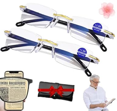 Hyxowgt Blueease-Optics Glasses, Blue Ease Optics Glasses, Automatic Focus Adjustable Anti-Blue Light Glasses for Women Men (2, Sliver)