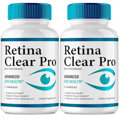 Retina Clear Eye Supplement - Retina Clear for Eyes Capsules - Maximum Strength, Advanced Formula All Natural Visual Wellness, RetinaClear Pro Reviews (2 Pack)