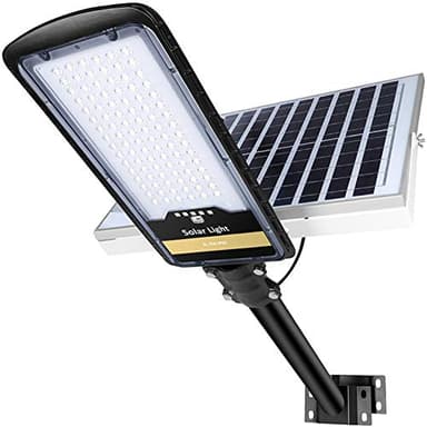 Joylight 9000 Watt Solar Street Lights Outdoor, Dusk to Dawn IP67 Security Led Flood Light Lamp with Remote Control Mounting Pole and Bracket Garden, Street, Court, Parking Lot