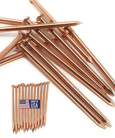 4 Inch Nail Spikes 12-Pack Pure Copper - Heavy-Duty Tree Stump Root Killer - Eco-Friendly & Chemical-Free Tree Removal - USA-Made Durable Spikes for Landscaping & Gardening