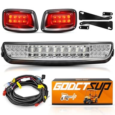 GODCTSUP EZGO Light Bar Kit, Golf Cart LED Light Kit for EZGO TXT 1996-2013 Gas&Electric Carts, with 12V Street Legal EZGO Headlight Taillights and Wiring Harness
