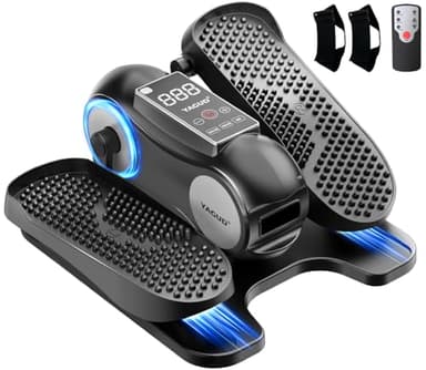 Yagud Under Desk Elliptical Machine, Elliptical Leg Exerciser as Seen on TV for Senior with Remote Control, Portable Quiet Electric Seated Pedal and 12 Adjustable Speed, Black